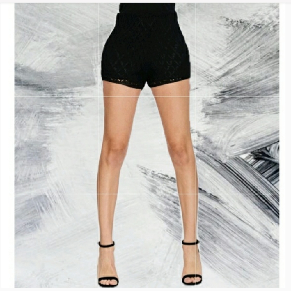 “Don't Forget Me Shorts" Black lined Crochet - Picture 9 of 12